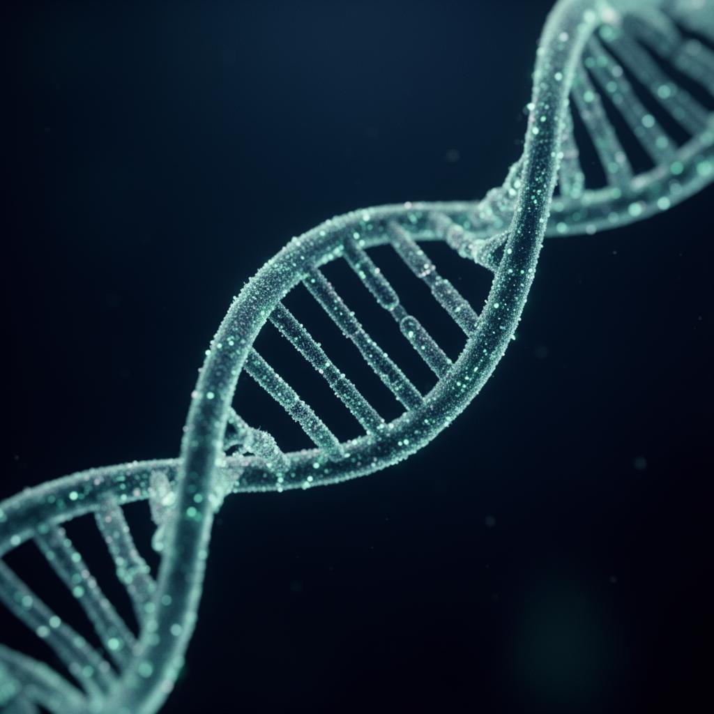 Glowing DNA double helix